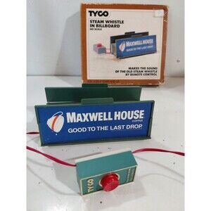 Tyco 934 Electric Trains HO Gauge Model Railroad Steam Whistle Billboard w/Box